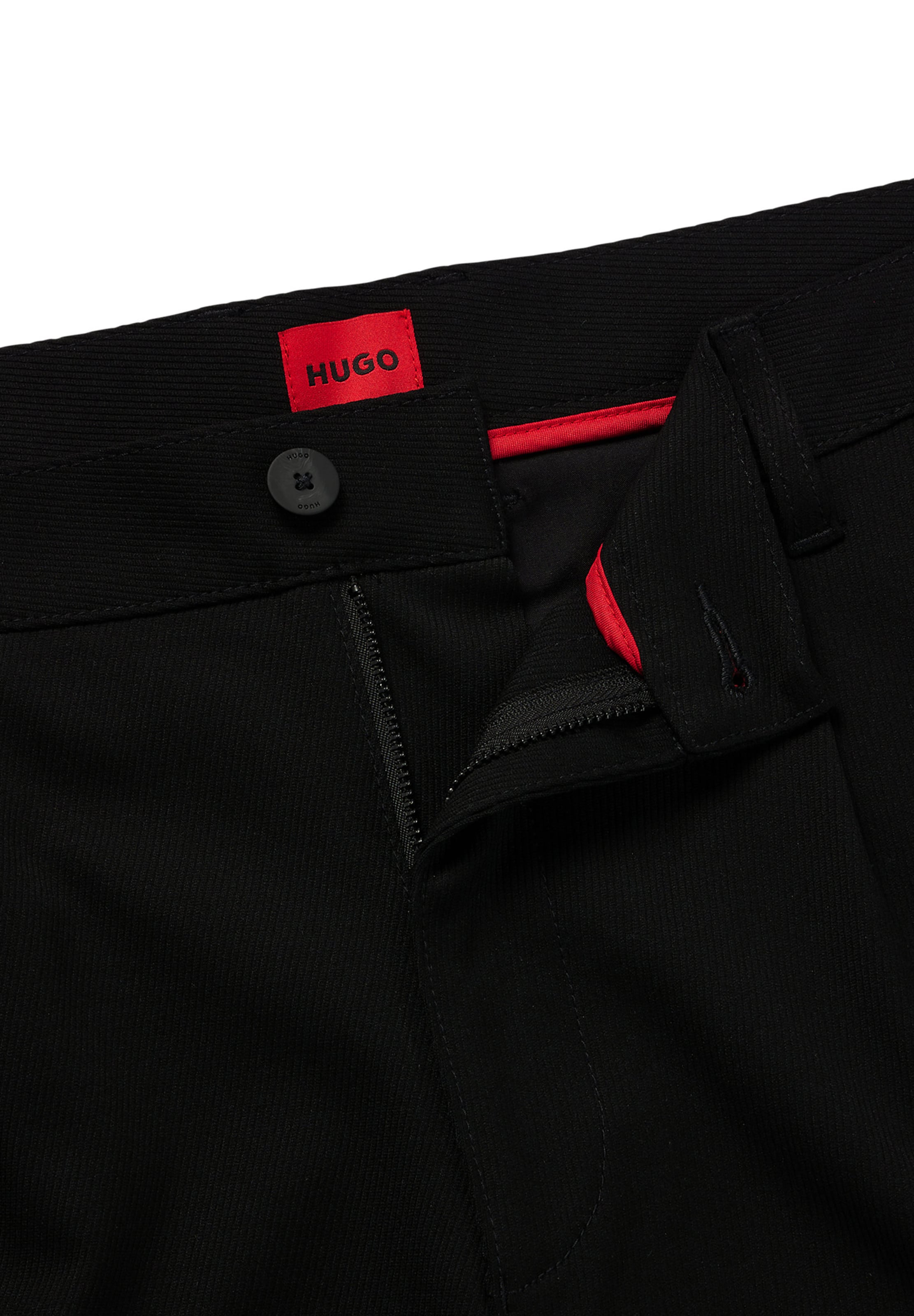 HUGO Regular Cargohose 'Glavin241' in Schwarz