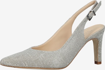PETER KAISER Slingback Pumps in Silver: front