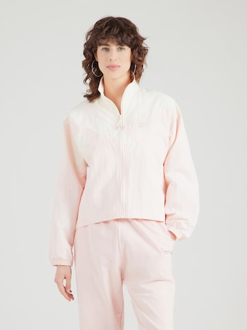 Geacă de primăvară-toamnă de la Reebok pe roz: față