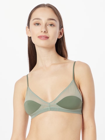 WEEKDAY Triangle Bra 'Jen' in Green: front