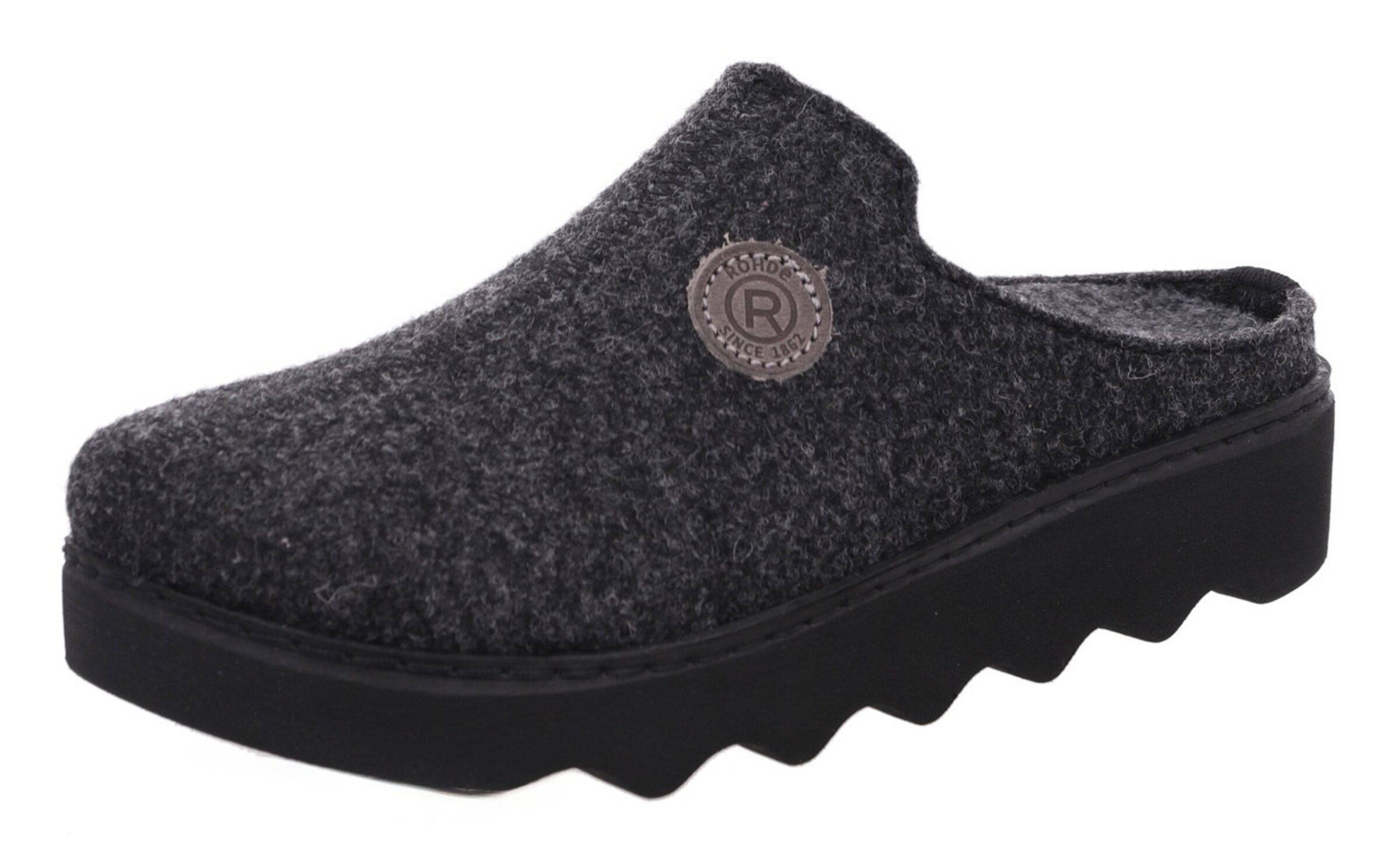 ROHDE Hausschuh in Schwarz: Vorderseite