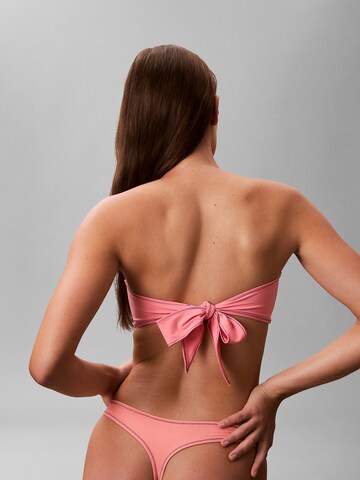 Bandeau Hauts de bikini Calvin Klein Swimwear en rose