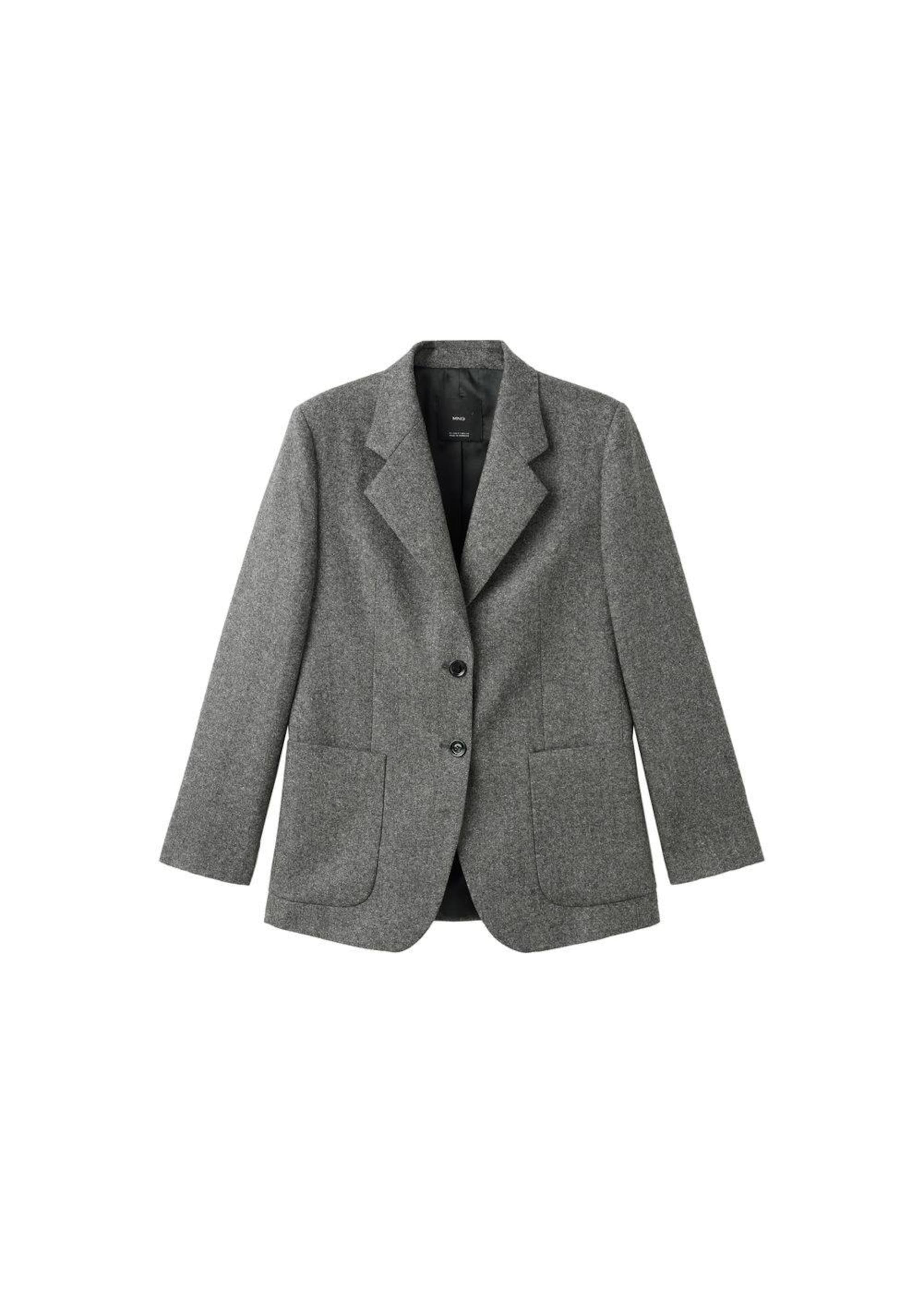 MANGO Blazer 'Piper' in Grey: front