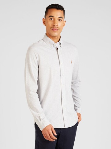 Coupe regular Chemise Polo Ralph Lauren en gris : devant