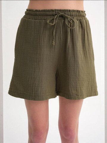 MixRay - Perna larga Calças em verde: frente