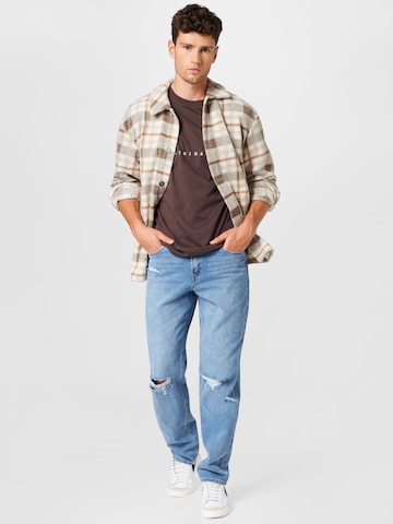 JACK & JONES Regular fit Тениска в кафяво