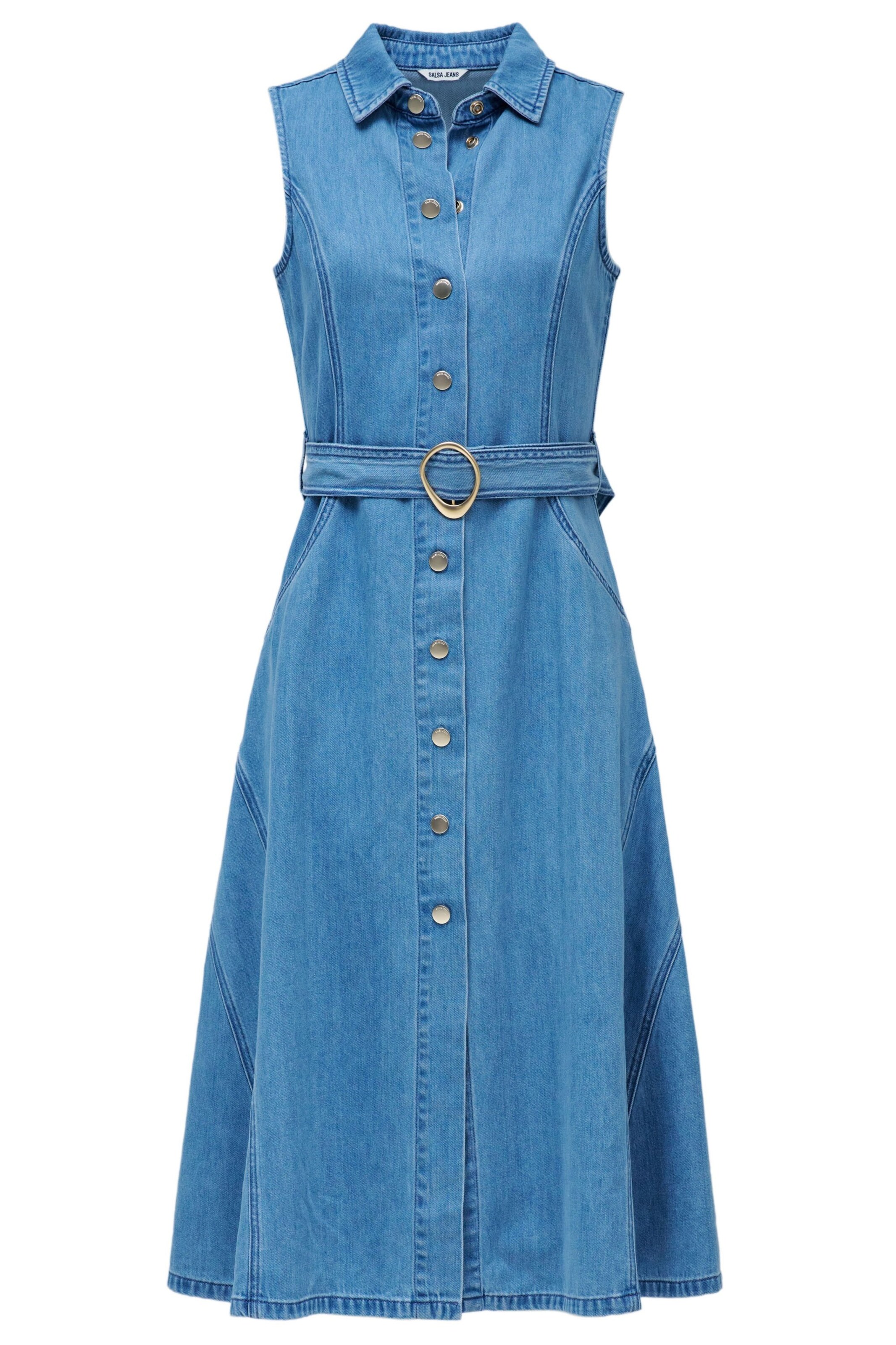 Salsa Jeans Kleid in Blau: Vorderseite
