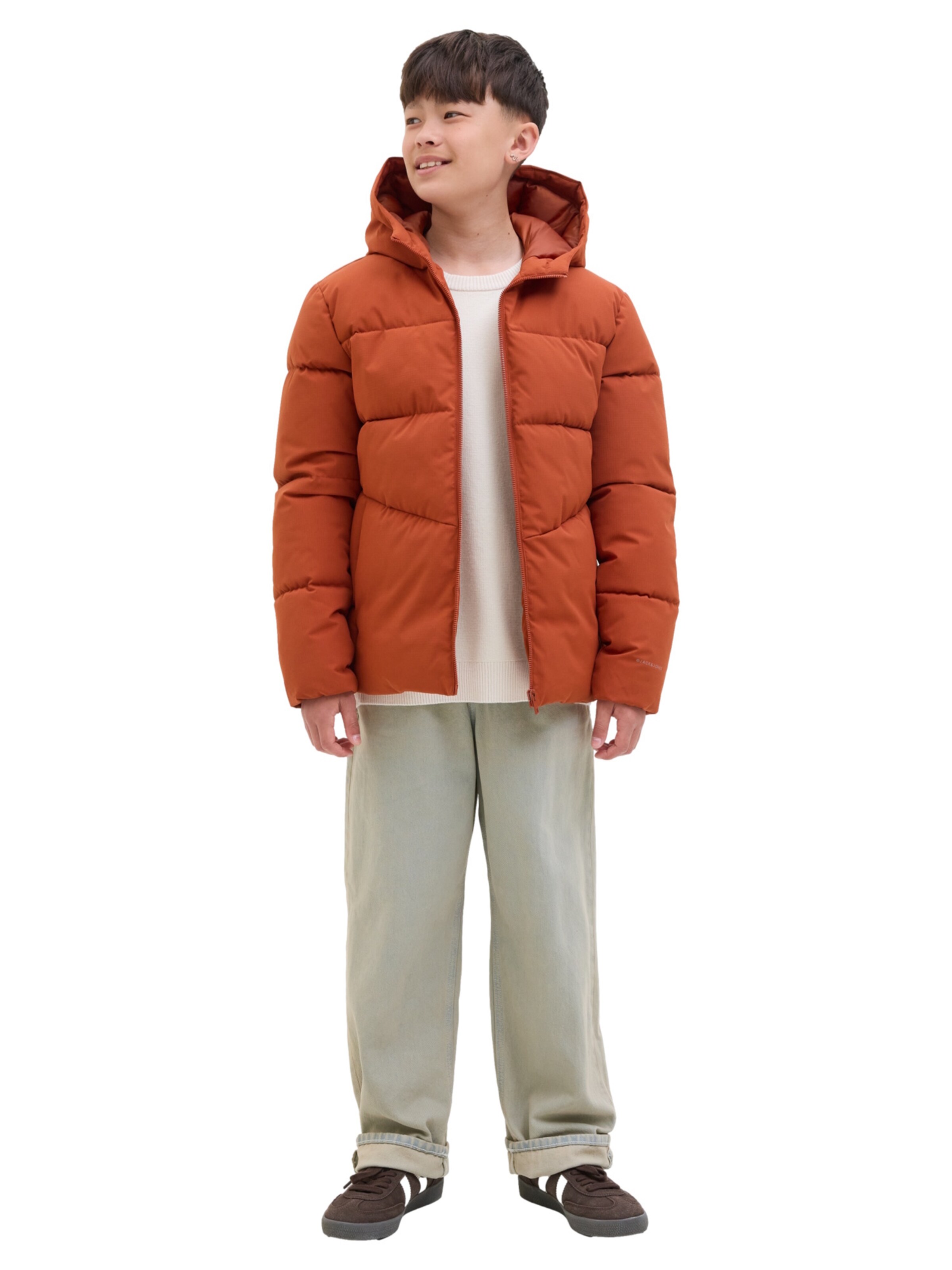 Veste d’hiver 'Global' Jack & Jones Junior en rouge