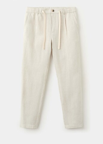 MANGO MAN Slim fit Pleat-Front Pants 'Romelino' in Beige