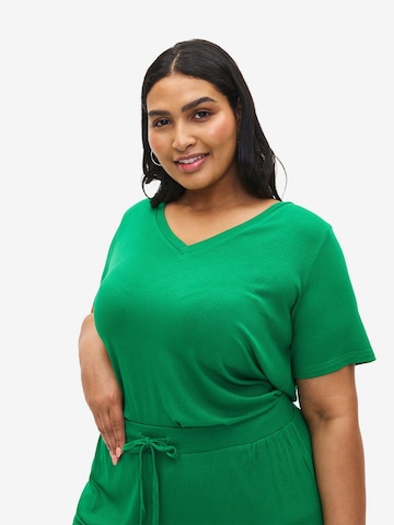 Zizzi Shirts 'VCarly' i grøn