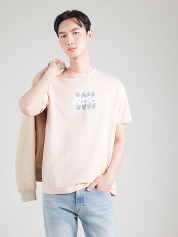 BOSS Majica 'Bass' | roza barva: sprednja stran