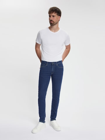 Maskovick Slimfit Jeans 'MASKOVICK - Heren Jeans - Slim Fit - Milano – Stretch - Denim Broek' in Blauw: voorkant