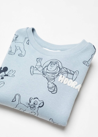 MANGO KIDS Sweatshirt 'Hoorray' i blå