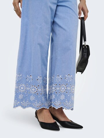 JDYWide Leg/ Široke nogavice Hlače 'JDYMARINA' - plava boja