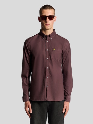 Lyle & Scott Regular fit Overhemd in Bruin: voorkant