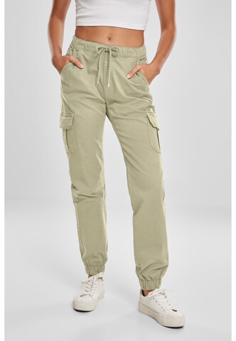 Urban Classics Дънки Tapered Leg Карго панталон в зелено: отпред