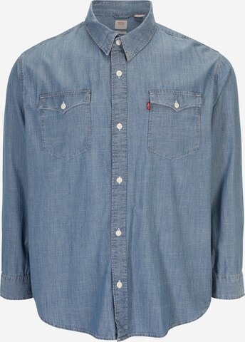 Levi's® Big & Tall Regular Fit Hemd 'Big Relaxed Fit Western' in Blau: predná strana