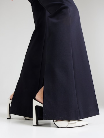 BOSS Black Boot cut Pleated Pants 'Telessa' in Blue