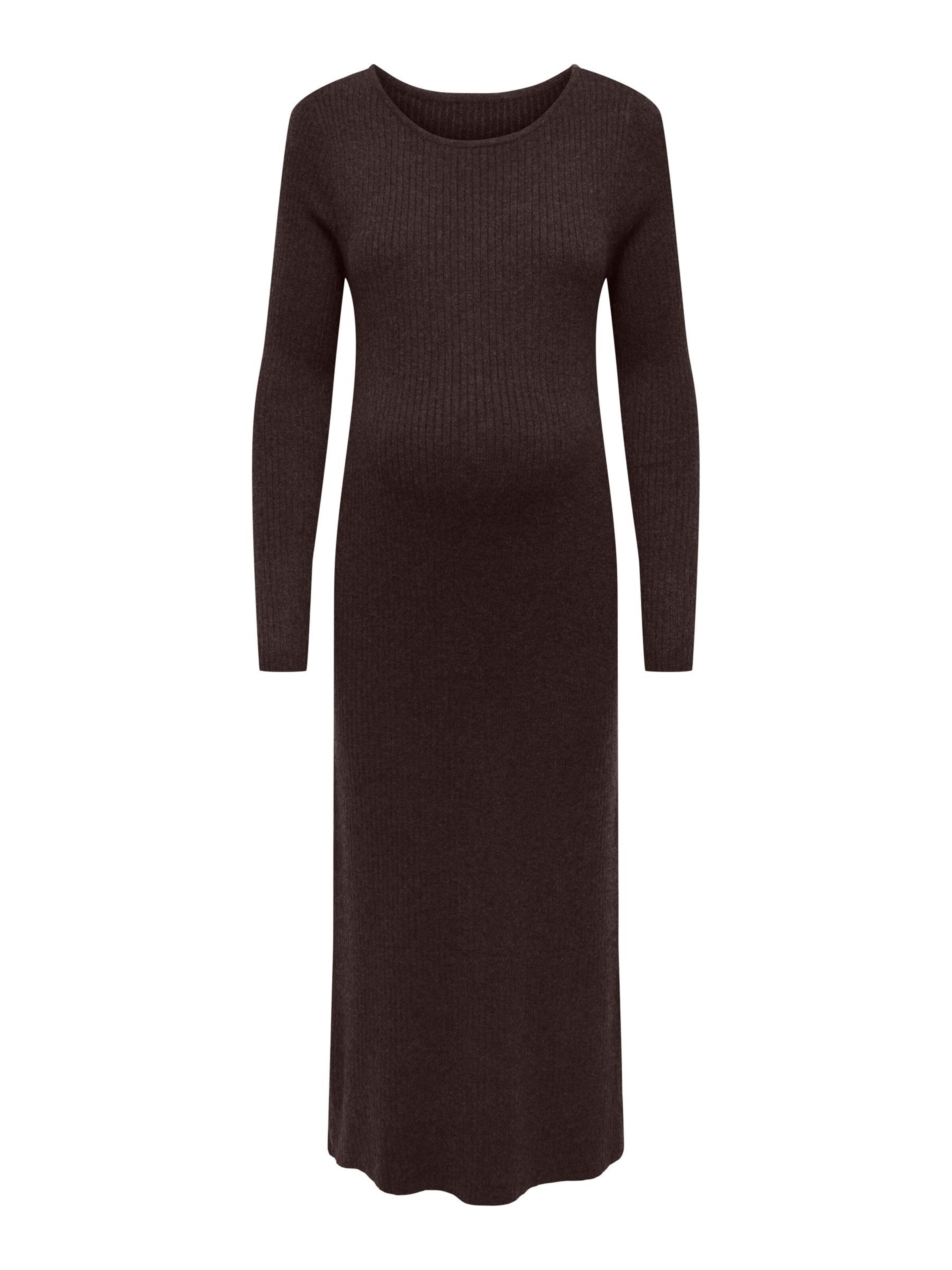 Only Maternity Knitted dress 'OLMTiara' in Brown