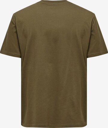 T-Shirt 'Frankie' Only & Sons en marron