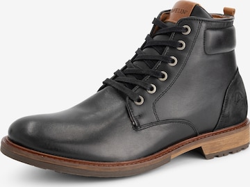 Travelin Lace-Up Boots 'Walton' in Black: front
