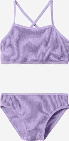 NAME IT - Soutien Bustier Biquíni 'Zriba' em roxo: frente