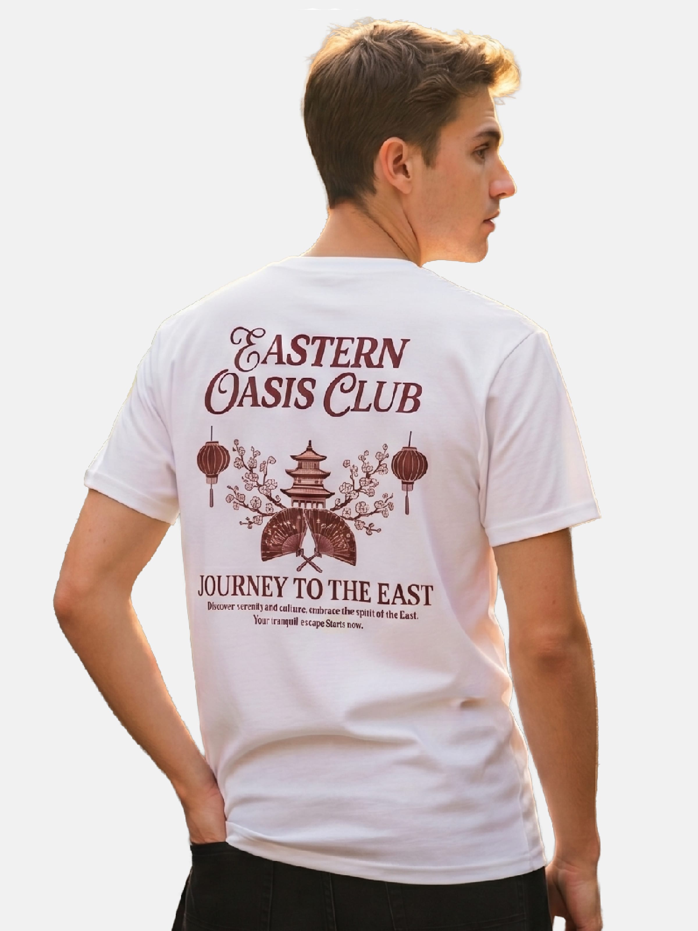 RoamLikeSummer Shirt 'Eastern Oasis Club' in White