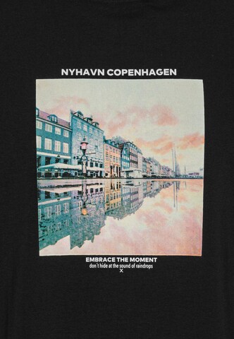 Clean Cut Copenhagen T-Shirt 'Rainy Copenhagen' in Schwarz