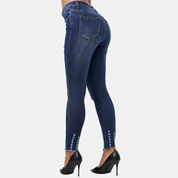 Coupe slim Jean Elara en bleu