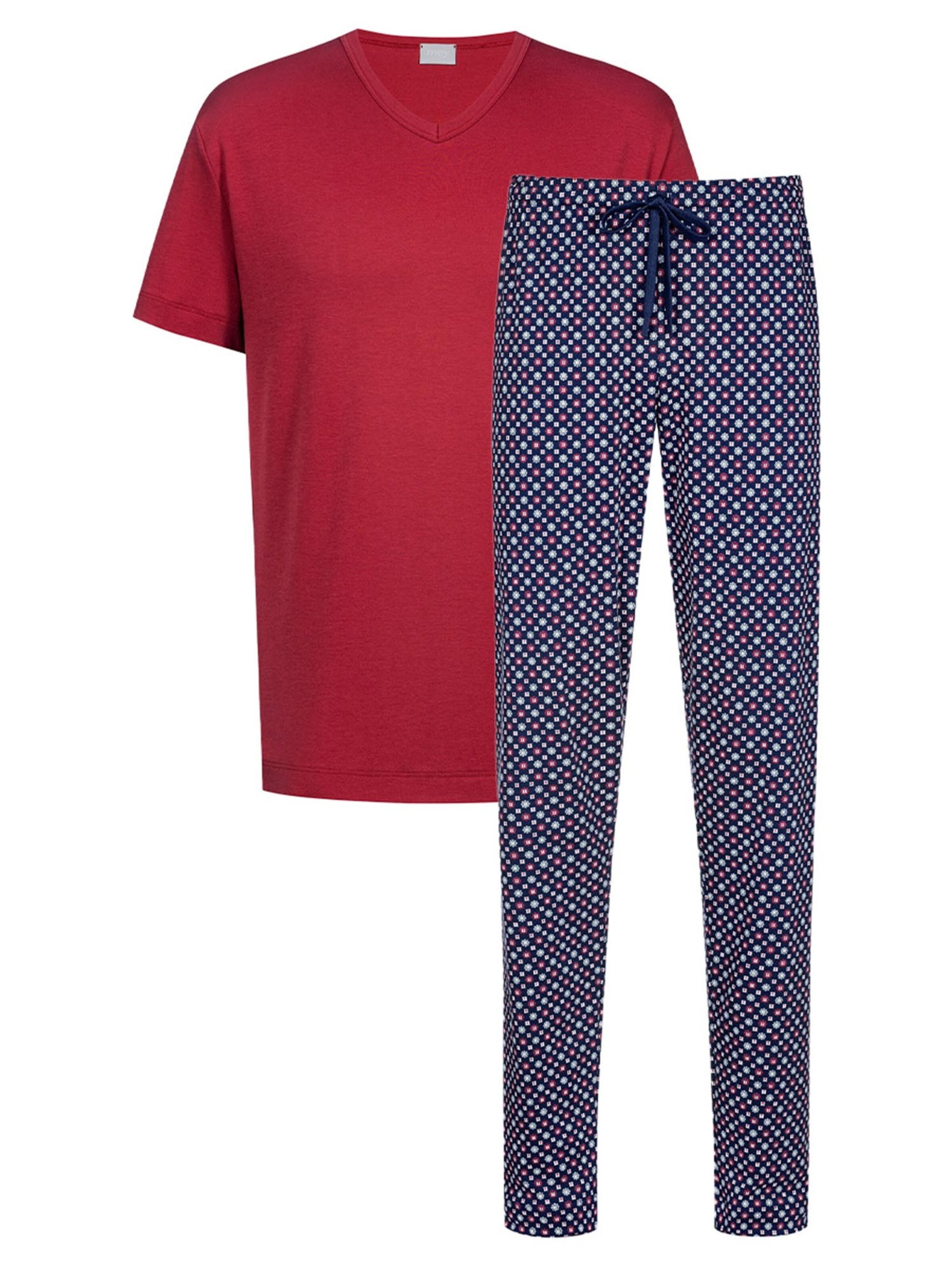 Mey Pyjama kort 'Tie Minimal' in Gemengde kleuren: voorkant