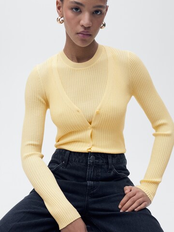 MANGO Strickjacke 'BUGAMBI' in Gelb: Vorderseite