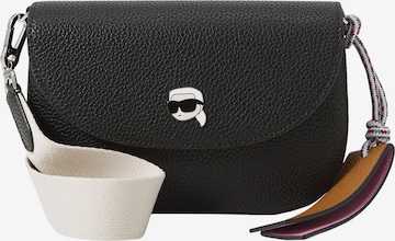 Karl Lagerfeld Umhängetasche 'Ikon Pebble' in Schwarz: Vorderseite