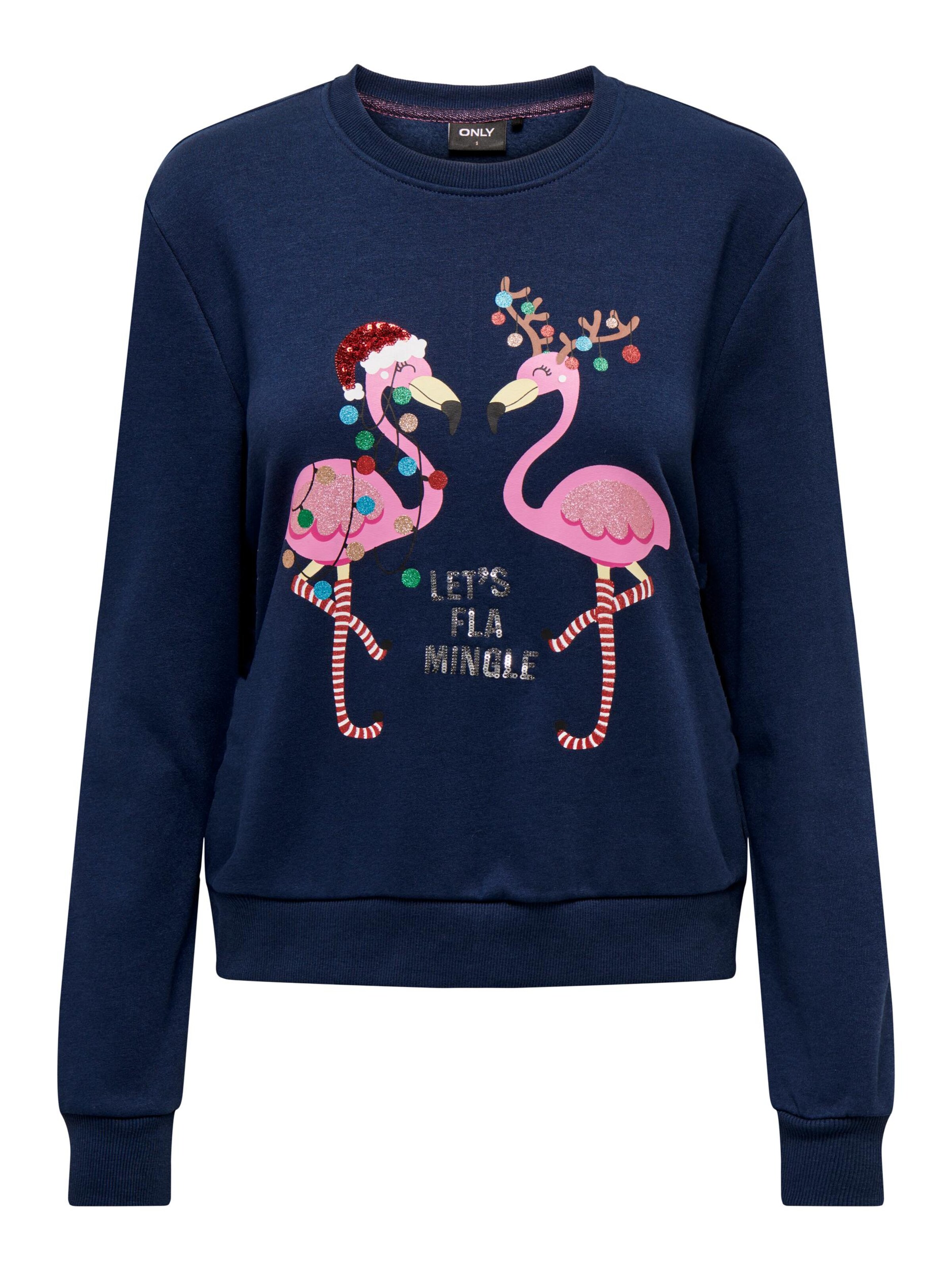 ONLY Sweatshirt Yda Christmas in Black ABOUT YOU