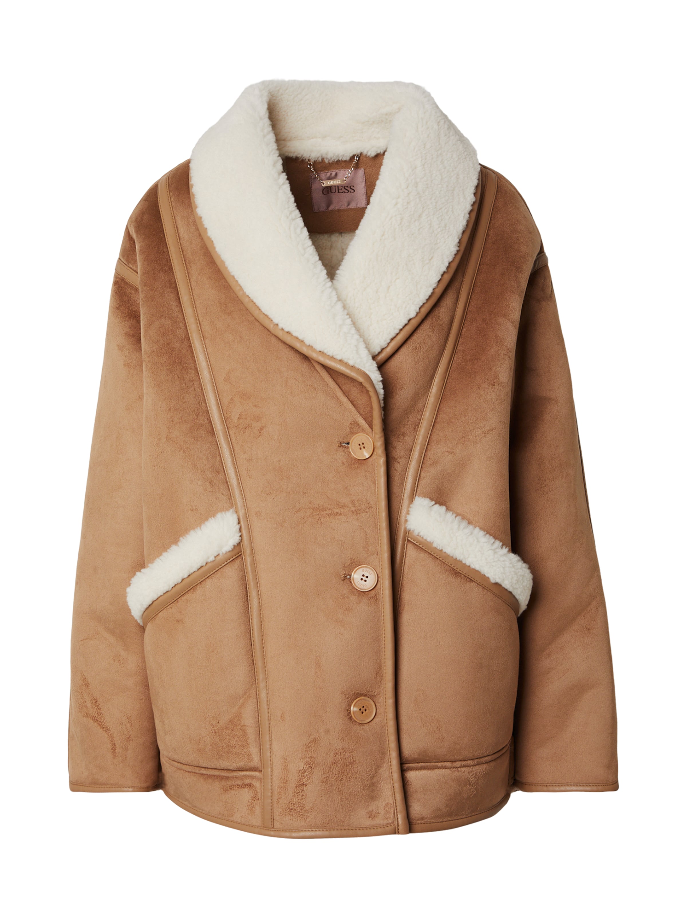 GUESS Zimní bunda 'FAUSTINE' - karamelová / přírodní bílá, Produkt