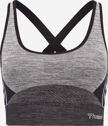 Hummel Bustier Top sportowy w kolorze szary: przód