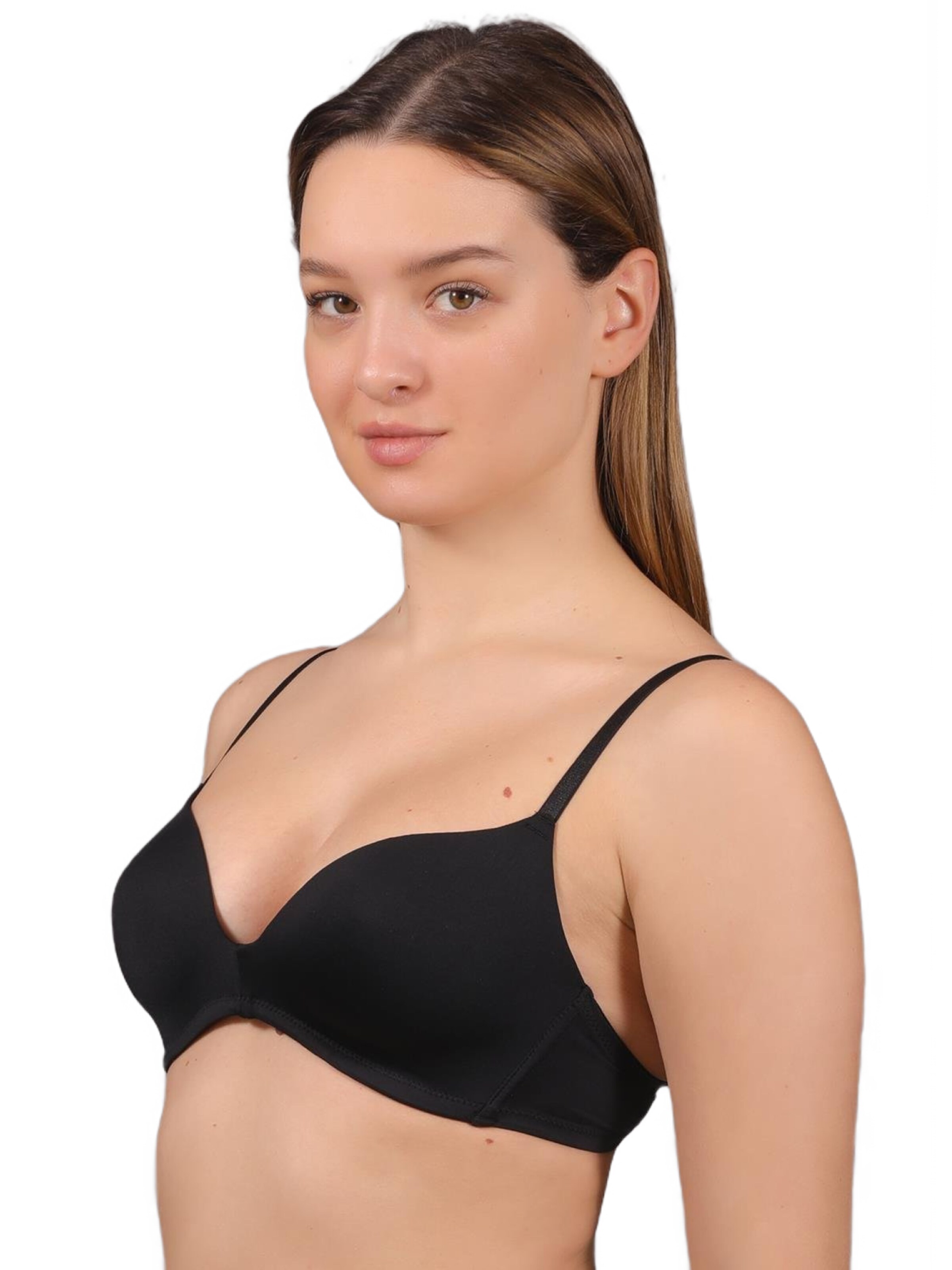 C&City T-shirt BH in Zwart