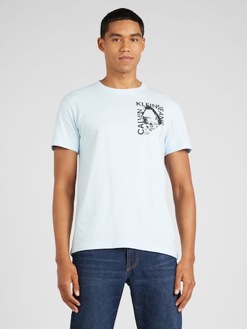 T-Shirt Calvin Klein Jeans en bleu : devant