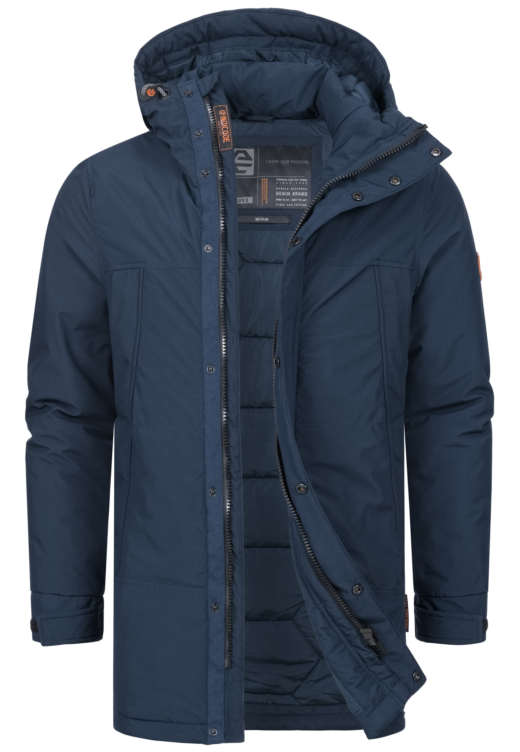 INDICODE JEANS Winter Jacket 'INBenyot' in Blue: front
