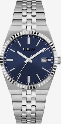 GUESS Analogt ur i sølv: forside