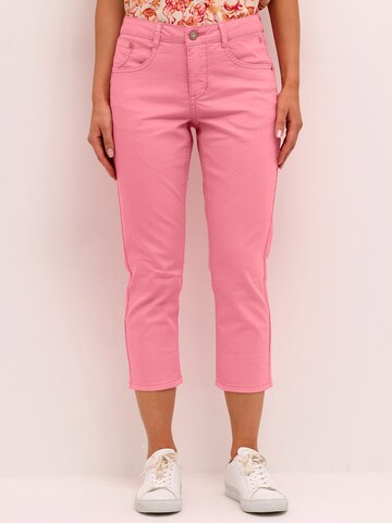 Cream - Slimfit Calças de ganga 'Lotte' em rosa: frente