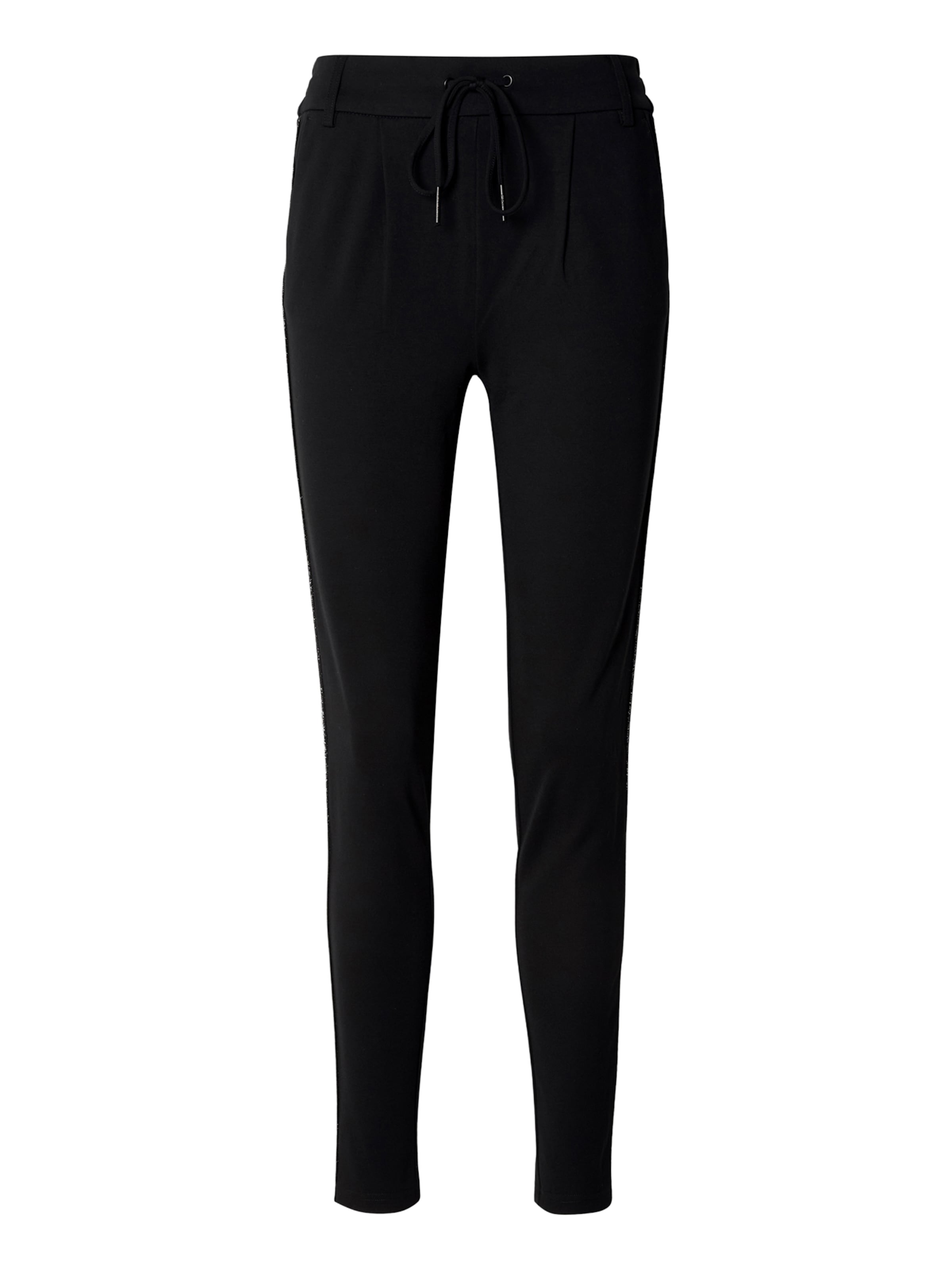 Only Tall Skinny Veckad byxa 'ONLPOPTRASH' i svart: framsida