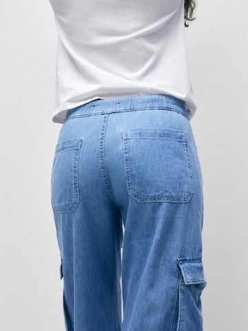 Pull&Bear Regular Карго панталон в синьо