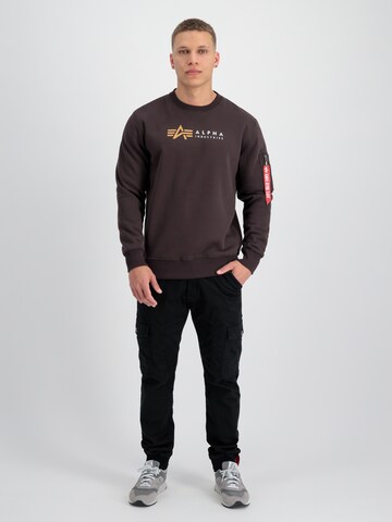 ALPHA INDUSTRIES Sweatshirt in Brown