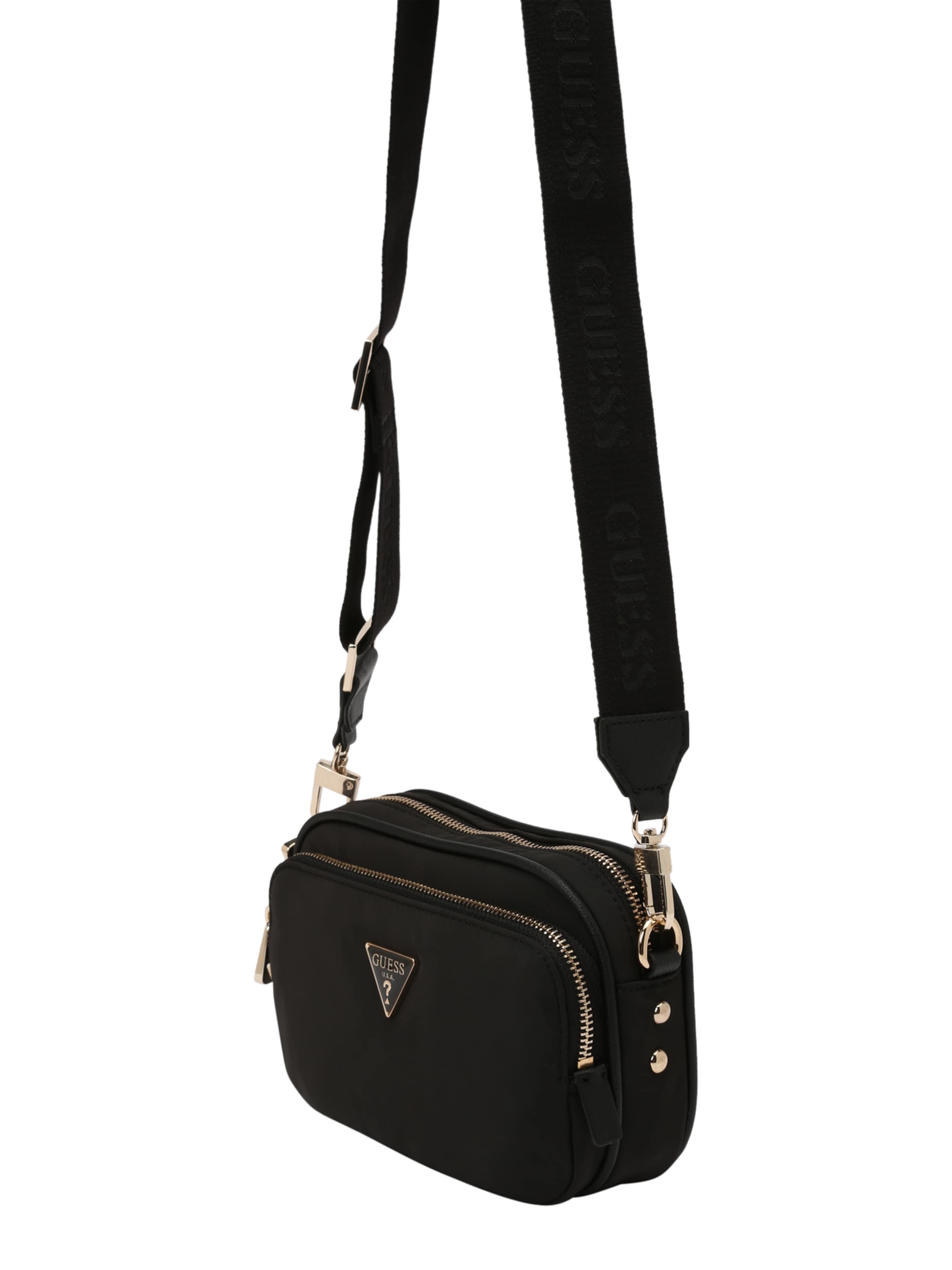 GUESS Umhängetasche 'ECO GEMMA CROSSBODY CAMERA' in Schwarz
