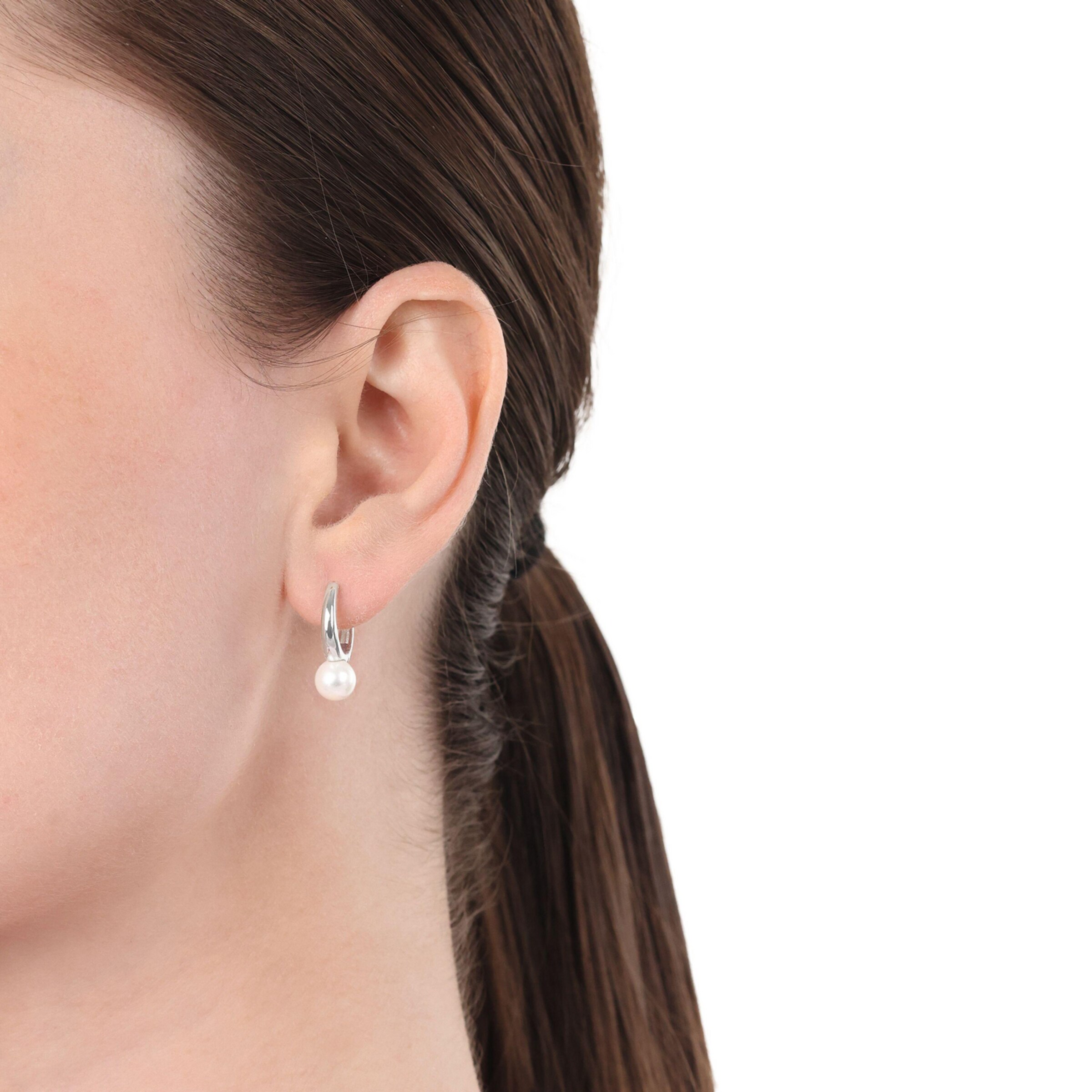 AMOR Earrings in Silver: front