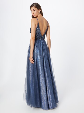 mascara Evening Dress in Blue