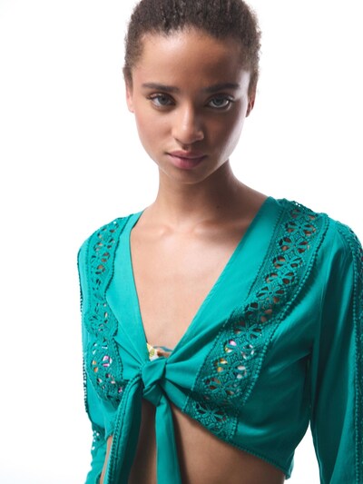 Penti Bluse‌‌‌‌‌‌‌‌ in XS in smaragd, Produktansicht