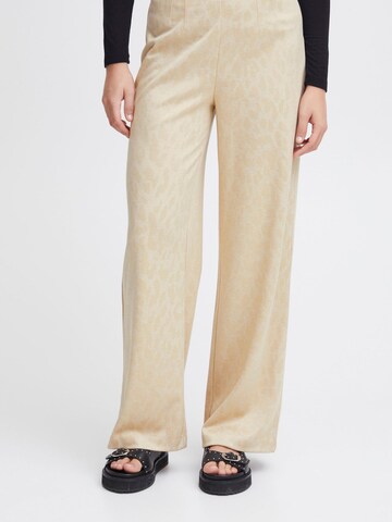 Regular Pantalon 'Kate' ICHI en beige : devant