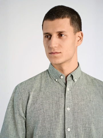 Coupe regular Chemise Lindbergh en vert