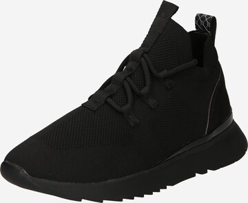River Island Platform trainers in Black: front